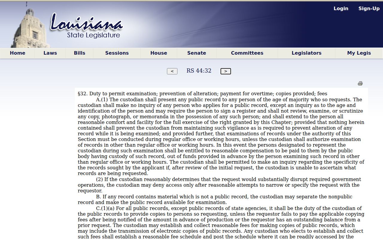 Epps warrant records: R.S. 44:32 public records response and redaction rule
